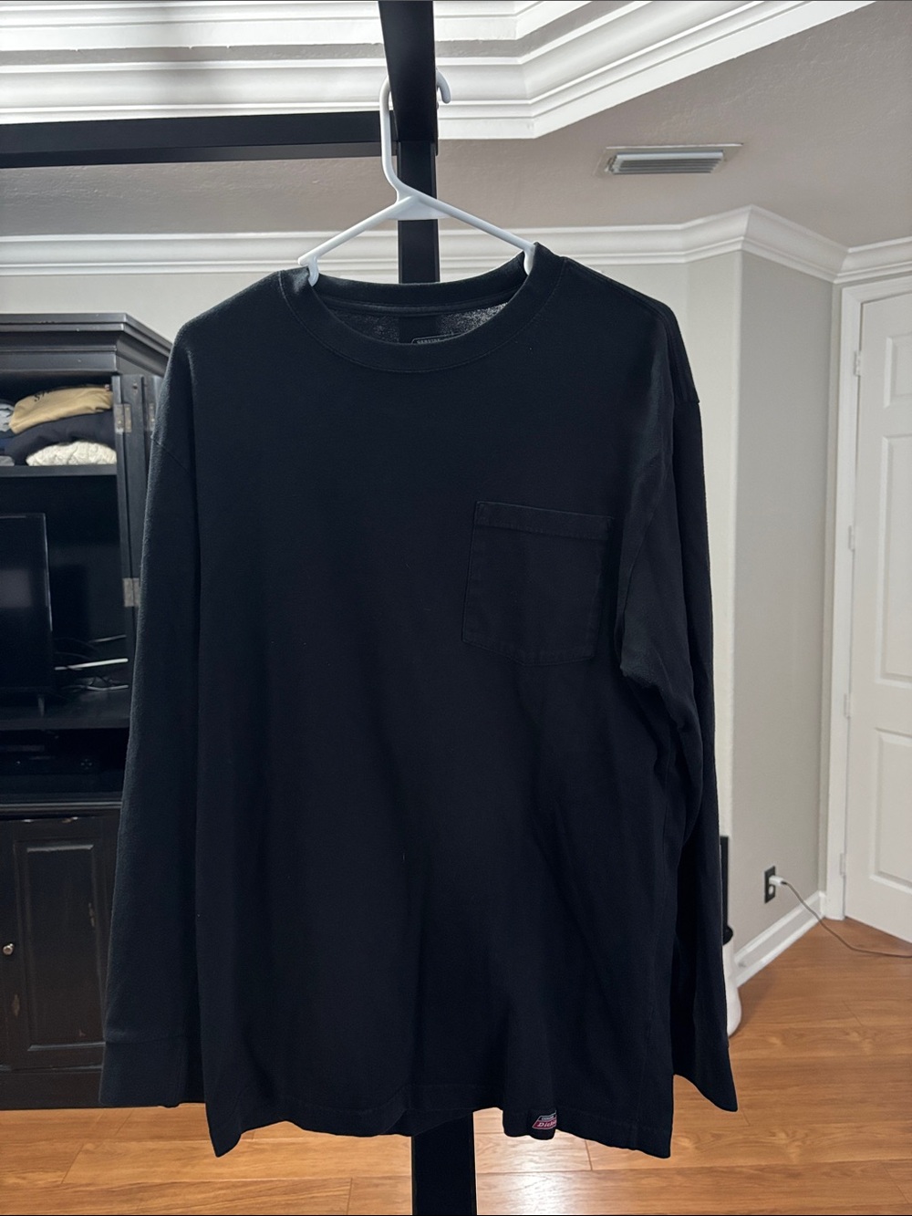 Dickies Black Long Sleeve Pocket Tee